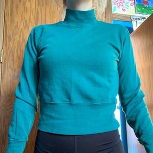 American Eagle dark teal turtle neck.